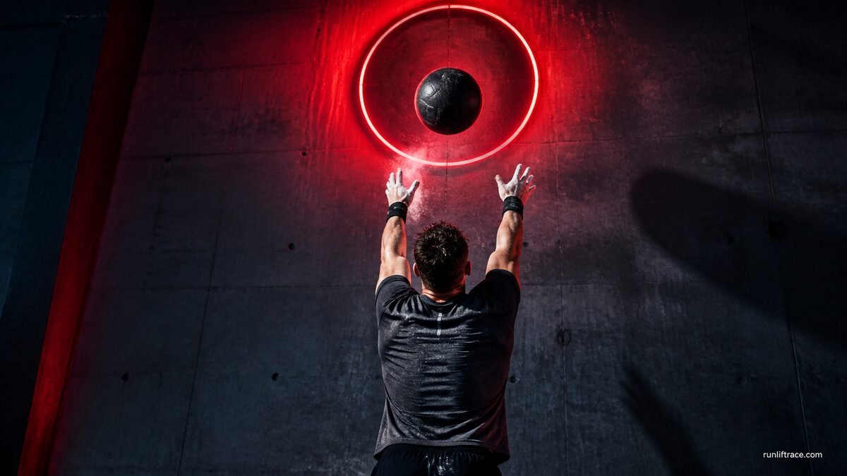 Athlete training for HYROX fitness race