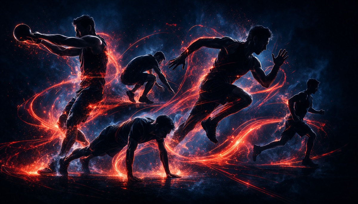 Athlete training for HYROX fitness race